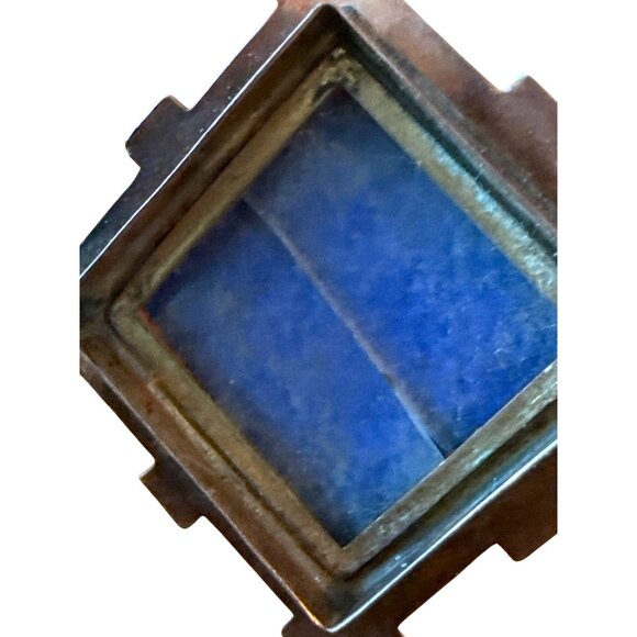 Rose Gold Cameo Classical Centurion Roman Soldier Locket Pendant 1x1 Inch - Picture 9 of 11